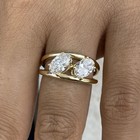 1.7ct Oval Fashion Ring Yellow Gold 14K Labcreated Diamond F/VS — photo 1