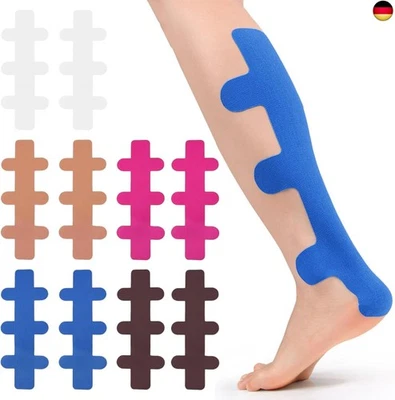 SNONESIY 10Pcs Achillessehne Bandage Kinesiotapes Vorgeschnitten Kinesio Tapes Physio