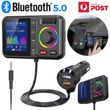 Car FM Transmitter Bluetooth 5.0 Wireless MP3 Player Dual USB Charger Adapter AU