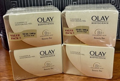 Lot Of 8 Bars of OLAY BODYSCIENCE B3+ Hyaluronic Acid Beauty Soap. Hard To Find