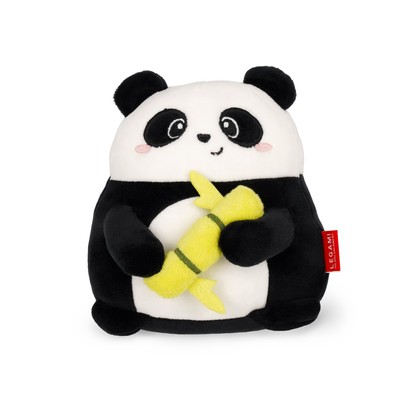 LEGAMI - Super Soft Plush Plush, Panda Theme, Mini Size, with Personalised ID Ca
