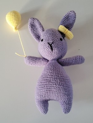 BUNNY RABBIT SPIELZEUG HASE Crocket  Handarbeit