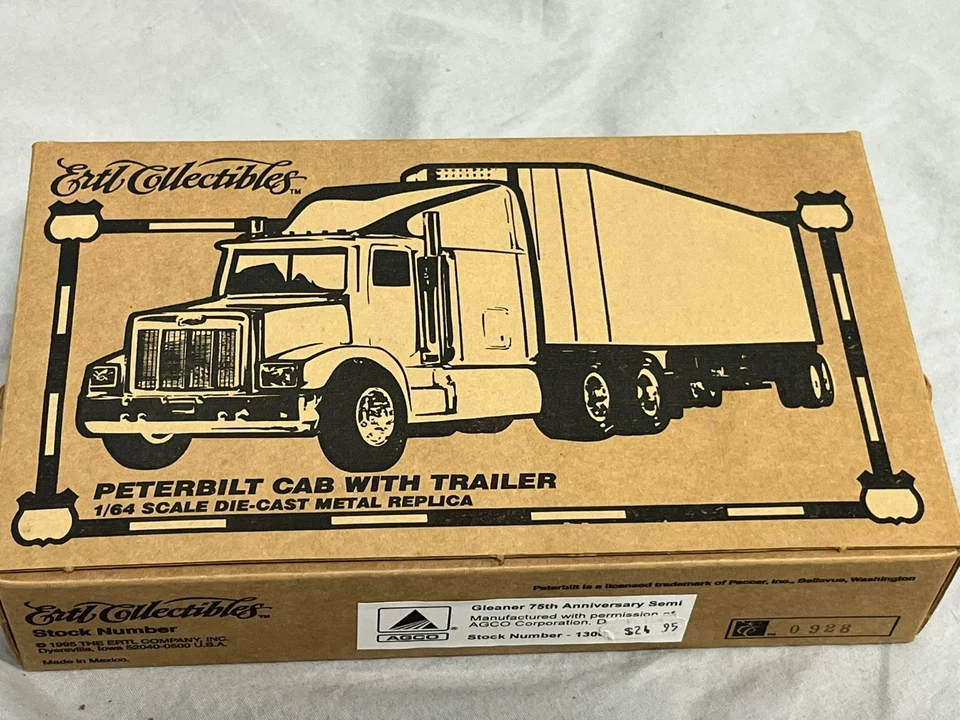 GLEANER 75th PETERBILT 377 Semi Tractor Trailer 1:64 ERTL NIB NICE! AGCO Allis - Image 2 of 4