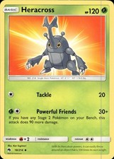 Pokemon TCG Card Heracross Grass SM - Lost Thunder SM8 18/214 2018