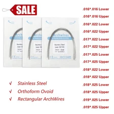 Alambre Arco Ortodoncia  Acero Inoxidable Rectangular Ovoid Superior CE