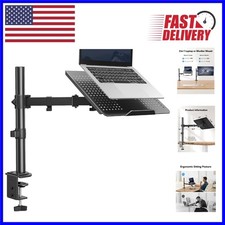 Luxury Adjustable Laptop Mount with Ventilated Tray 360 Rotation, 22 lbs Cap