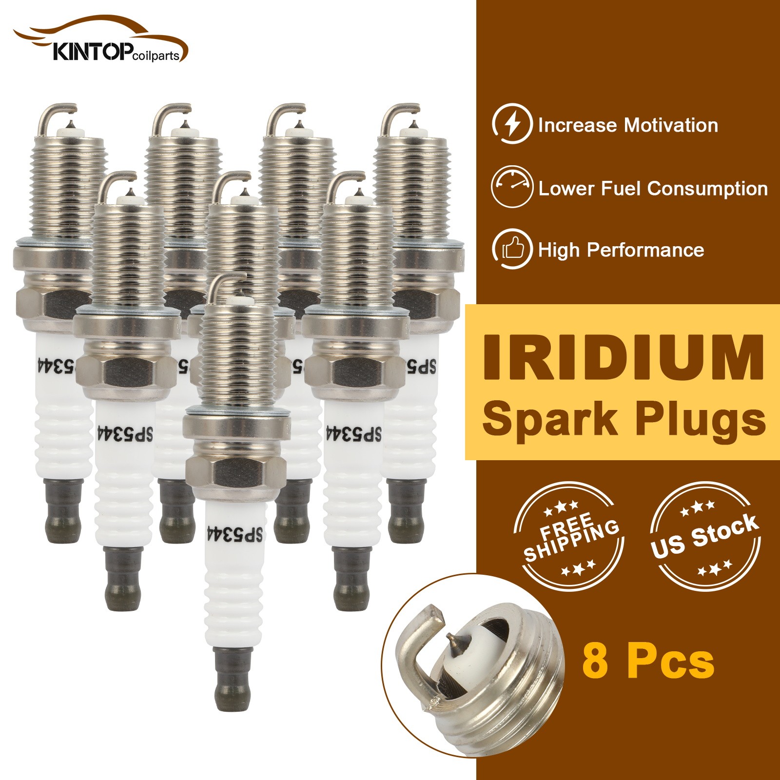 8x Iridium  Platinum Spark Plugs For Mercedes-Benz C55 AMG 5.4L 2005-2006
