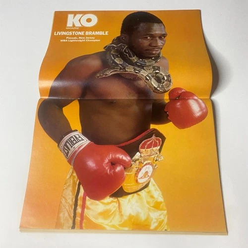 KO Boxing Magazine December 1984 John "The Beast" Mugabi Cover w Pinup No Label - 画像3/3