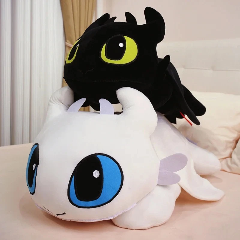 Cómo entrenar a tu dragón Furia nocturna desdentada muñeca de peluche suave juguete regalo para niños 40 cm Foto 2 de 3