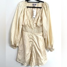 NWT Urban Outfitters Light Sand Button Front Dress XS