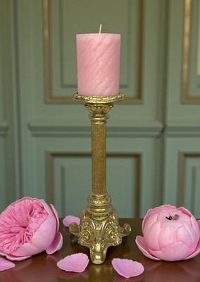 Großer Kerzenständer Kerzenhalter Dutch Style Barock Schnörkel Gold 30,5cm NEU