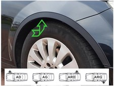 Noir Mat Extensions d'aile 2 AV et 2 AR pour KIA SEDONA Années 2005-2014