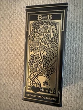 B and B Liqueur Tin Canister Benedictine Brandy Vintage Advertising Hinged Lid