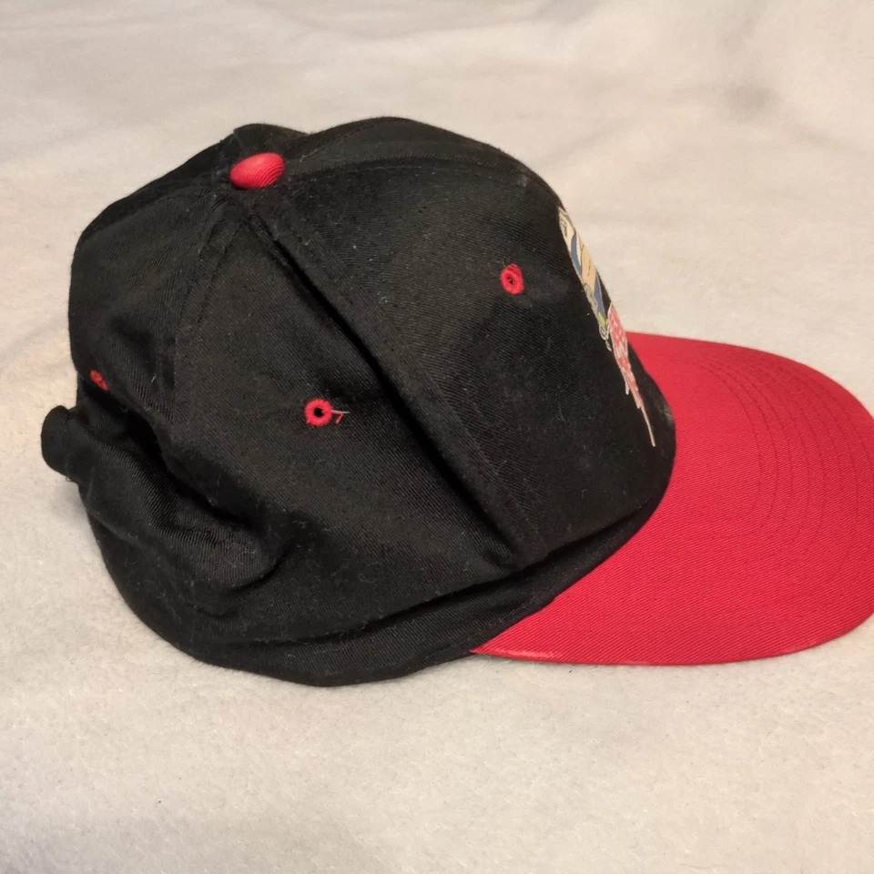 Vintage 1994 Speed Racer Hat Cap Snapback Express Line Black Red Green Bill - Image 2 of 4