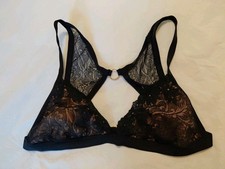 Beach Bunny Swimwear Bikini Top Black Lace Sz...