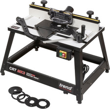 CRT Portable Benchtop Router Table, Robust Steel Construction, Laminated Table S