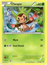 Chespin 8/162 : Common Mint/Near Mint Pokemon Card : XY08: BREAKthrough