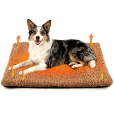 Self Warming Cat Bed Thermal Heating Mat Washable Pet Cushion Khaki