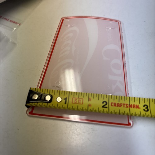 Set/2 Coca-Cola Cup Menu Board NOS Soda Signs Missing Tabs Menu Diner 2.5”x3.5” - Afbeelding 7 van 8