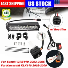 For Kawasaki KLX110 LED Headlight Light Bar Lighting Kit Rectifier Plug-n-Play