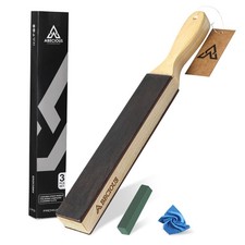 3 PCS Double Sided Paddle Leather Strop For Knife Sharpening With Compound