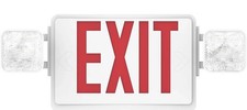 Red Exit Sign W Two Adjustable Square Led Emergency Lights 94v-0 Fire Resistant Red Exit Sign W Two Adjustable Square Led Emergency Lights 94v-0 Fire Resistant