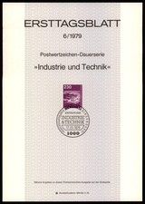 BERLIN ETB ERSTTAGSBLATT 1979/08 INDUSTRIE & TECHNIK - BAGGER & RADLADER