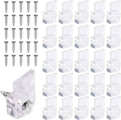 25 colgadores de espejo para pared, clips de soporte para espejo