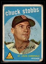 Chuck Stobbs 1959 Topps Card #26