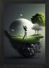 golf course Framed Wall Art Poster Canvas Print Picture