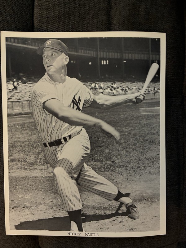 MICKEY MANTLE 1965 Manny's Baseball Land Large Baseball Photo - INCREDIBLY RARE!