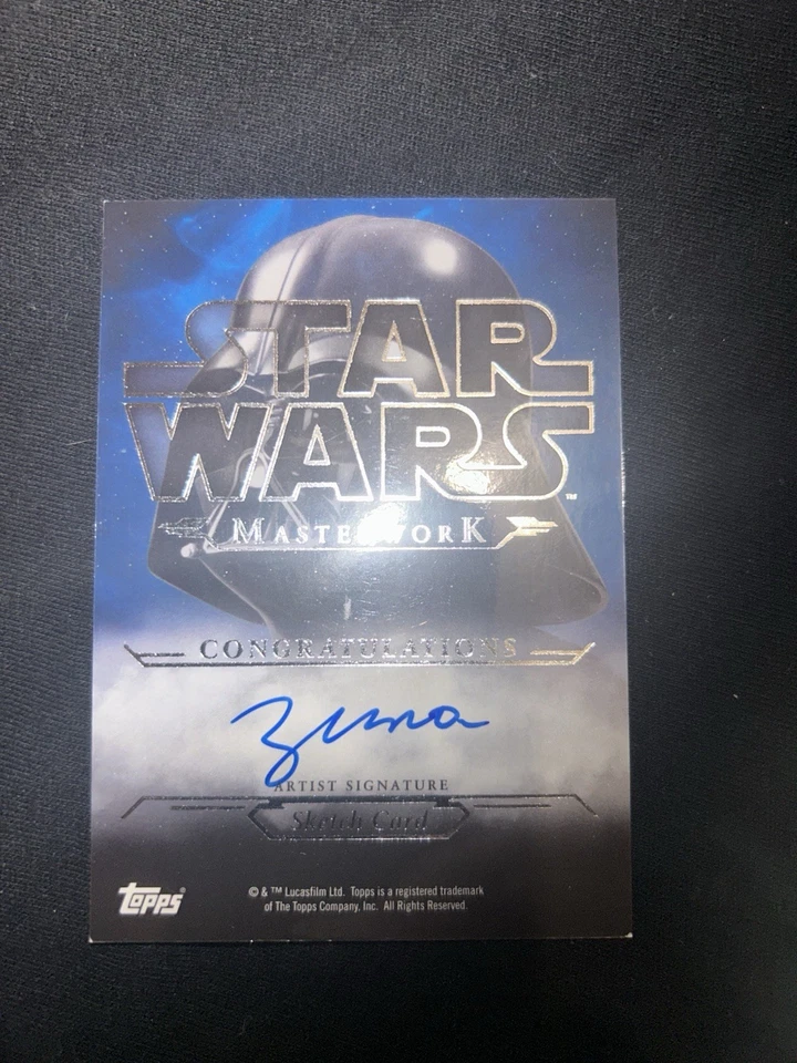 Topps Star Wars Masterwork Qui-Gon Jinn Sketch Card - Image 3 of 4