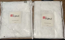 Pair VINTAGE JC Penny JCP Home Sheer Lace Cool White 56" x 84" Panels Shari NEW