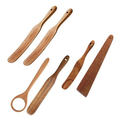 Dünner Spurtle Teig Schneebesen Holz Kochutensil Küche Mehrzweck Flach