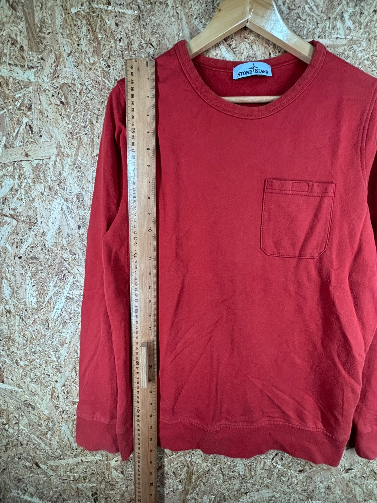 Stone Island Sweatshirt Men's Size Small Burnt Orange Red Pocket Crew No Badge thumbnail 7