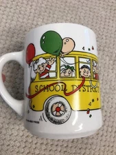 Vtg Abbey Press School Bus Driver Appreciation Party Coffee Mug Gift (1990)