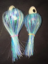 High Percentage Big Eyes Salmon Trolling Flies Pack Of 2- 4” Rigged