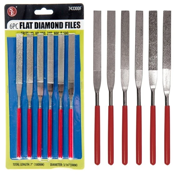Sona Enterprises 6pc Flat Diamond File Set 7" Length - 74330DF - Image 2 of 3