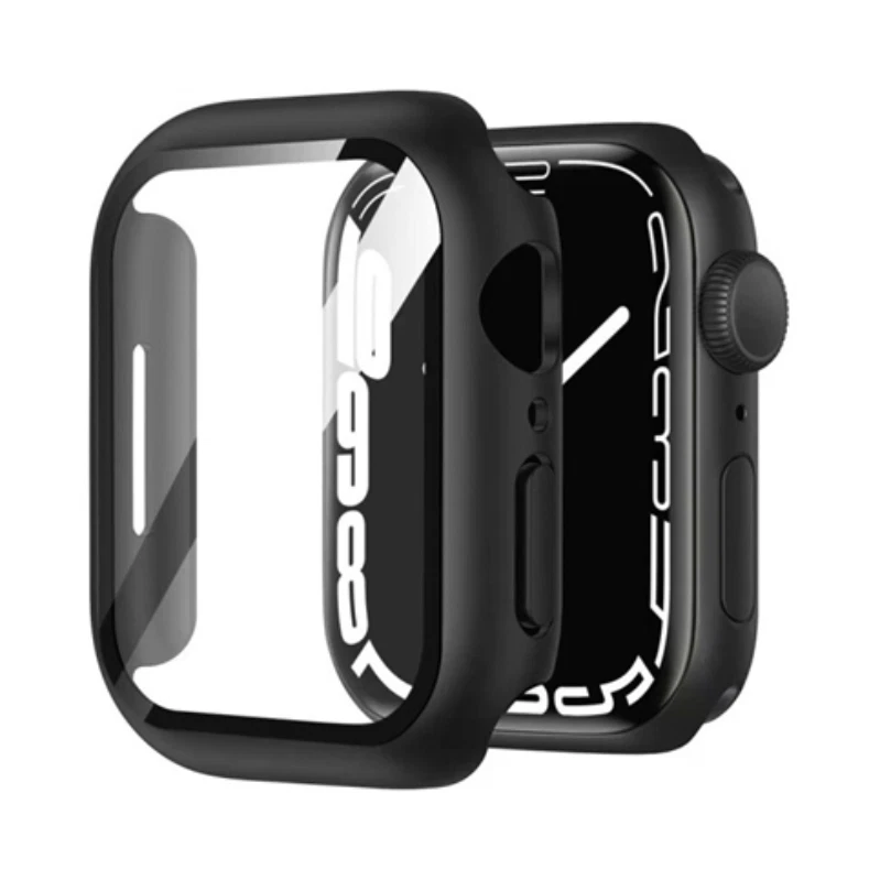 WS ACCESSORIES Apple Watch Case For Series 4/5/6/7/8 Screen Protector Tempered Protective Cover