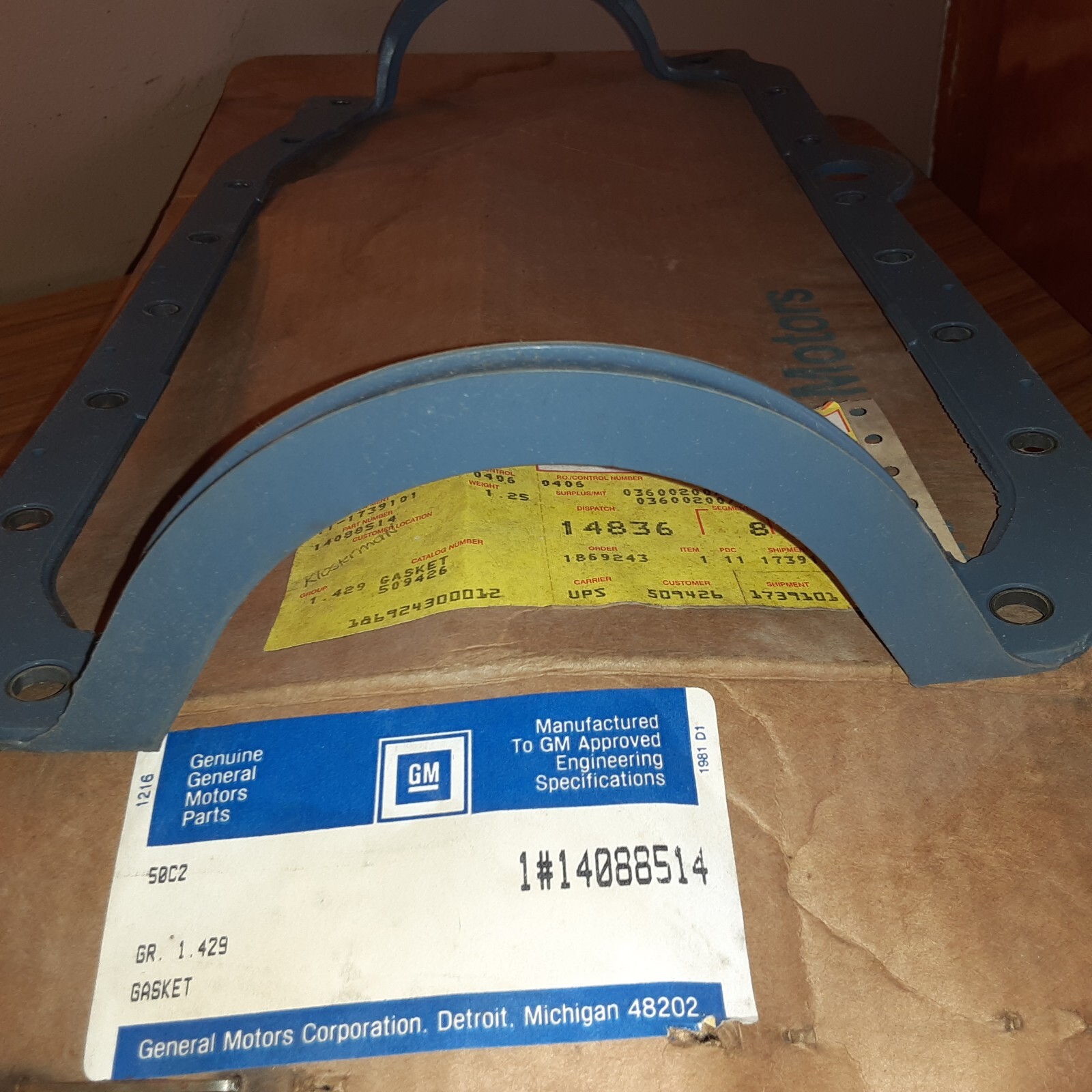 NOS GM Engine Oil Pan Gasket-VIN: Z, Eng Code: LB4 ACDelco 