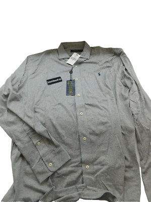 Polo Ralph Lauren Freizeithemd aus Baumwolle in hellgrau melange Gr XL