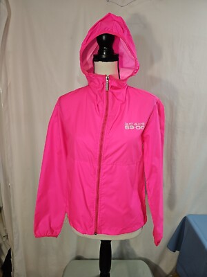 DKNY Jeans Y2K Women's Neon Pink Hooded WindBreaker Jacket