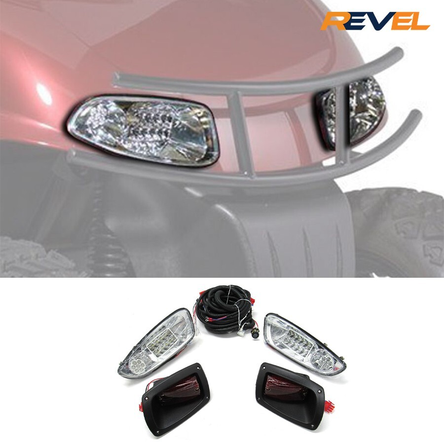 EZGO RXV OEM Golf Cart LED Headlight Taillight Kit, 2016-2022 EZGO