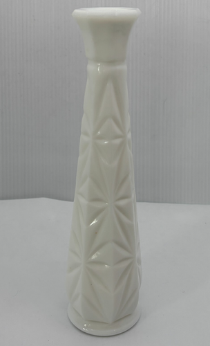 2 Stück Milchglas Knospenvasen Anchor Hocking Starburst & Hoosier Glas gerippt - Bild 5 von 18