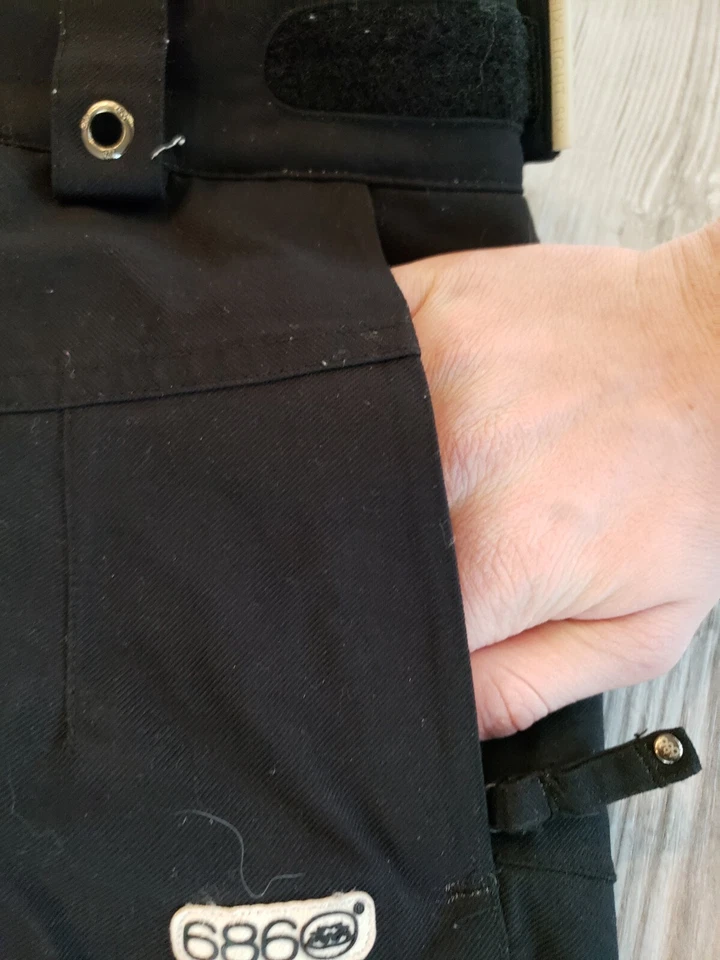 Calça de snowboard usada uma vez Nike ACG cinza meninas tamanho G com bolsos 100% náilon - Imagem 3 de 4