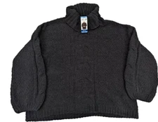 Seven7 Sweater Womens XXL Black Turtleneck Chenille Long Sleeve