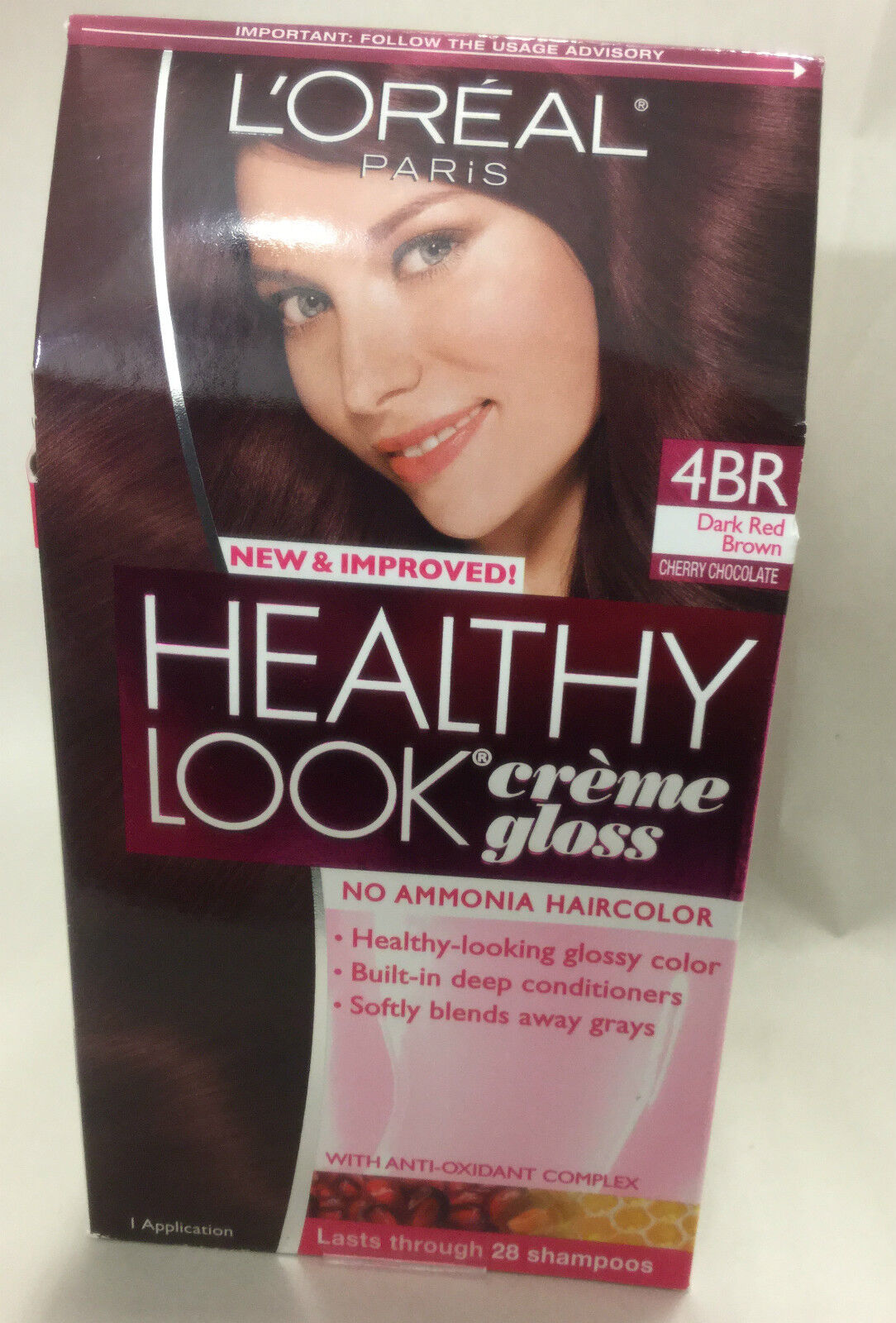 L'Oreal Healthy Look Creme Gloss Hair Color,Dark Red Brown 4BR/ CHERRY  CHOCOLATE | eBay