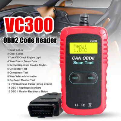 VC300 CAN OBDII Scanner Car Fault Code Reader Engine Diagnostic Reset Tool MIL