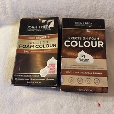 2 John Frieda Precision Foam Hair Color 6N Light Natural Brown NIB