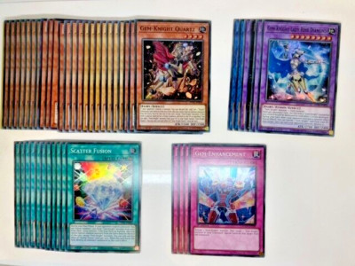 Yugioh Complete Competitive Gem-Knight Deck + Extra Deck + Bonus Gift